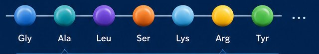 Amino acids: Gly, Ala, Leu, Ser, Lys, Arg, Tyr
